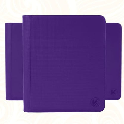 Top loader Binder - Holds 324+ Top Loaders for Cards, 9 Pocket Top Loader Binders with Sleeves for 3" x 4" Rigid Card Holders for Baseball, Football and other Cards (Deep Purple) - color: Deep Purple