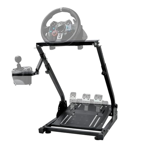 Marada G29 Racing Wheel Stand Adjustable Fit for Logitech G920 G923, for Thrustmaster T128X T300 RS GT, for PXN V9 Foldable Entry-Level Racing Stand without Handbrake Pedal Steering Wheel