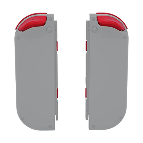 eXtremeRate DIY Full Set Buttons for Nintendo Switch & Switch OLED, Custom Replacement Buttons for JoyCon, ABXY Direction Keys SR SL L R ZR ZL + - Home Capture Trigger Buttons Springs - Passion Red - color: Passion Red