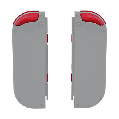 eXtremeRate DIY Full Set Buttons for Nintendo Switch & Switch OLED, Custom Replacement Buttons for JoyCon, ABXY Direction Keys SR SL L R ZR ZL + - Home Capture Trigger Buttons Springs - Passion Red - color: Passion Red