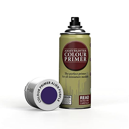 The Army Painter, Colour Primer Alien Purple, 400 ml spray acrilico | Primer viola alieno per dipingere miniature Warhammer e Dungeons and Dragons - color: Alien Purple