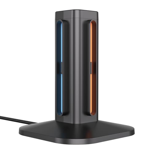 afbptek Switch 2 Joy Con Charging Station, LED Indicator, 4 Joycon Controller Charger Dock, USB Powered for Nintendo Switch 2 Joy-Con L/R Controller (Black) - color: Black