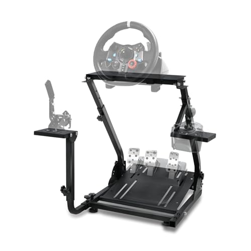 Marada Racing Wheel Stand Adjustable Fit for Logitech G29 G920 G923, for Thrustmaster T80 T300 RS GT, for PXN Foldable Steering Wheel Pedal Shift Not Include