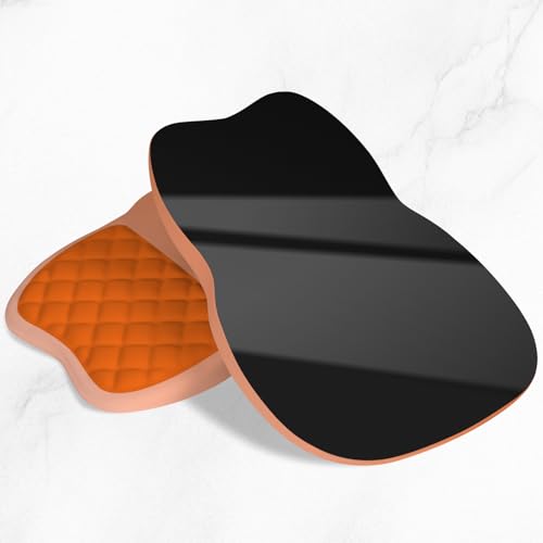 ITNRSIIET Ergonomic Mouse Pad Wrist Support with Memory Foam Massage Bulge & Non-Slip PU Base, Carpal Tunnel Pain Relief, Prevent Wrist Sweating, 12 x 8 x 1.2 inch, Peach Gradient - color: Peach Gradient
