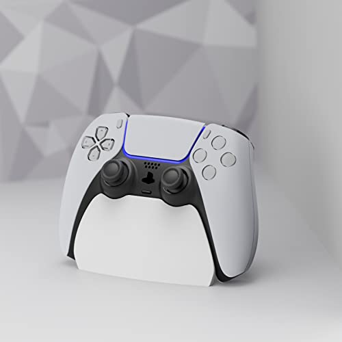 playvital White Controller Display Stand for ps5, Gamepad Accessories Desk Holder for ps5 Controller with Rubber Pads - color: White