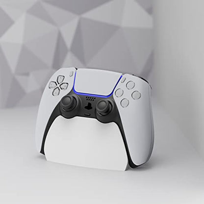 playvital 2 Pack Controller Display Stand for ps5, Gamepad Stand Desk Holder for ps5 Controller Accessories with Rubber Pads, White - color: White 2 set