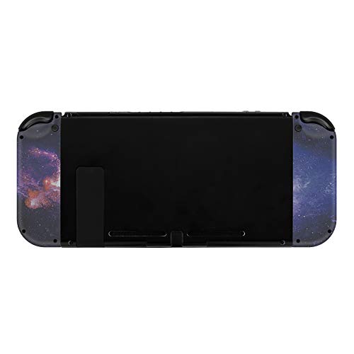 eXtremeRate DIY Replacement Shell Buttons for Nintendo Switch & Switch OLED, Nebula Galaxy Soft Touch Custom Housing with Full Set Button for Joycon Handheld Controller - Console Shell NOT Included - color: Nebula Galaxy