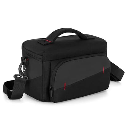LUXJA Carrying Case Compatible with Nintendo Switch & Steam Deck, Black | Multiple Pockets Shoulder Bag for PlayStation Portal, ROG ally, Console Dock, Joy-Cons, Game Cards and More Accessories