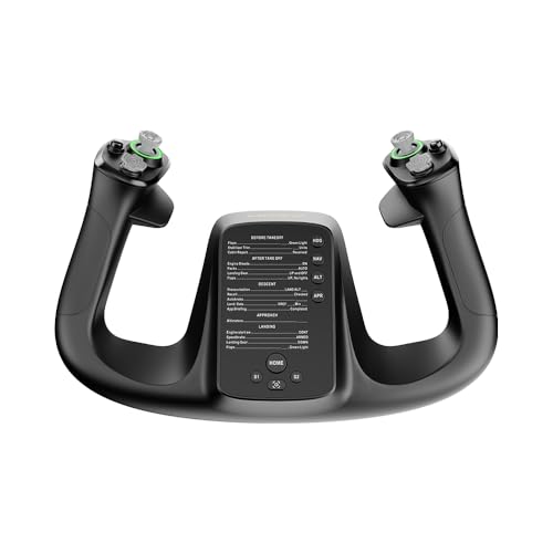 MOZA Flight Controls MFY YOKE Aircraft Simulator Stick for PC, black | 34 Configurable Inputs, Hall Effect Joystick, Customizable RGB Lighting, High-Strength Materials