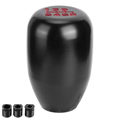 Dweekiy Gear Shift Knob,Car Universal Modification Manual Knob Gear Shift Head Shifter 6 Speed(Black) - color: Black