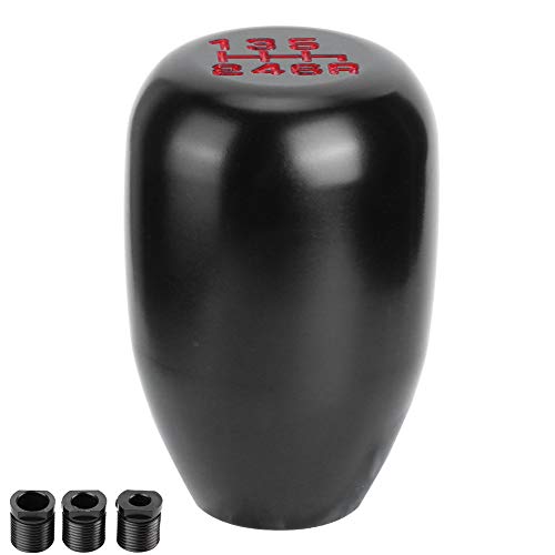 Dweekiy Gear Shift Knob,Car Universal Modification Manual Knob Gear Shift Head Shifter 6 Speed(Black) - color: Black