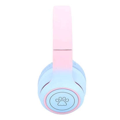 SUNGOOYUE Headphone Gaming Headphones, ABS 5.3 Over Ear Headset with Active Noise Cancelling, 3.5mm Wired, Foldable, Mic, 400mAh for Gaming Music Calls (Blue) - color: Blue