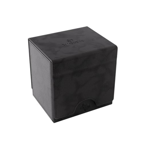 Gamegenic Sidekick Pro 100+ XL Convertible - Premium Deck Box with Secure Card Storage, UV Protected Slide Card Case, Display Top Card, Extra Token Drawer, Magnetic Closure, Black Color, Made - color: Black