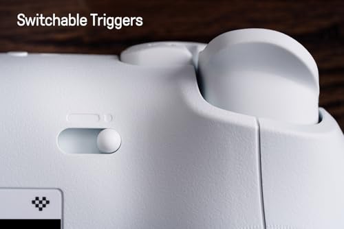 8Bitdo Ultimate 2 Bluetooth Controller with TMR Joysticks, Switchable Hall Effect/Tactile Triggers, Vibration, Motion Control, RGB Fire Ring and Back Buttons for Switch/Switch 2 & Windows PC - White - color: White, size: Ultimate 2 Bluetooth