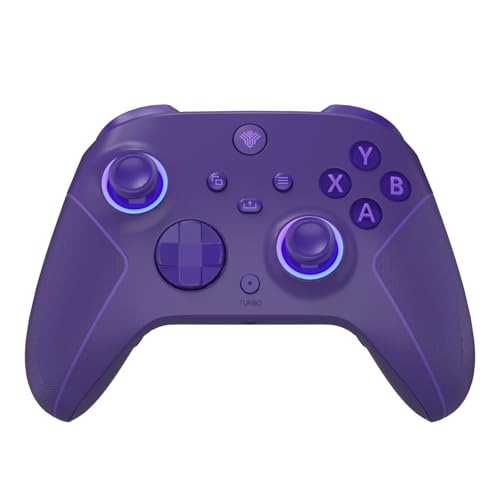 Wireless 2.4GHz Controller for Xbox One Controller with 7 Colors RGB Light,Compatible With Xbox Series S|X Consoles,Steam,PC,with 1000mAh Battery/Hall Effect Sticks/Turbo/Programmable/3.5mm Audio Jack - color: Purple