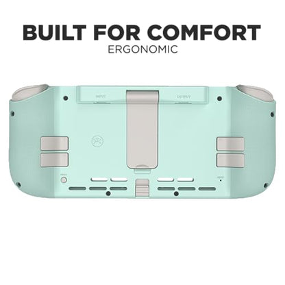 CRKD Nitro Deck Crystal Collection with Carry Case - Professional Handheld Deck with Zero Stick Drift for Nintendo Switch and Switch OLED (Retro Mint - Nostalgia Collection) - color: Retro Mint