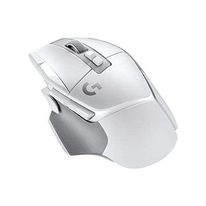 Logitech G502 X Lightspeed Wireless Gaming Mouse - White | Optical Switches, 13 Buttons, <140 hrs Battery, USB-C, Infinite Scroll Toggle, Wireless Charging Capable, for PC/MacOS - color: White, style: Wireless