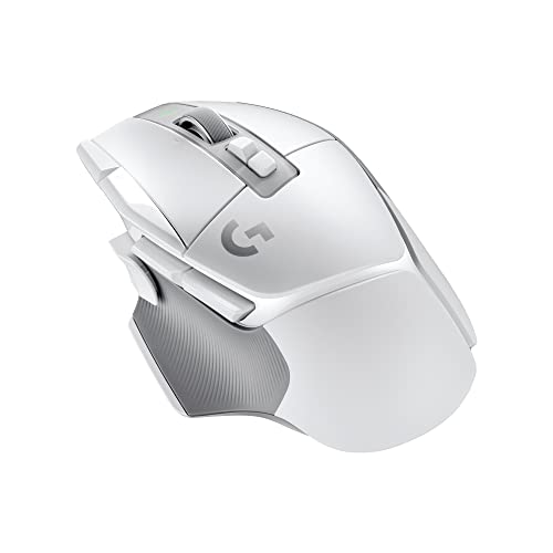 Logitech G502 X Lightspeed Wireless Gaming Mouse - White | Optical Switches, 13 Buttons, <140 hrs Battery, USB-C, Infinite Scroll Toggle, Wireless Charging Capable, for PC/MacOS - color: White, style: Wireless