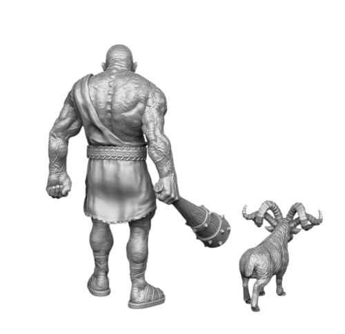 Unpainted DND Cyclops and Goat Miniature Figurine, Tabletop Gaming Collectible, Fantasy World, Ideal Gift for Dungeon Masters and Collectors and Collectors - Designed by Medusa Miniatures