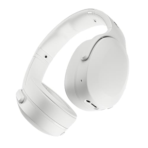 Skullcandy Crusher Evo Wireless Bluetooth Headphones with Multi-Sensory Bass, Noise Isolating Over-Ear Fit, Up to 40 Hours Battery, Microphone for iPhone Android - Bone - color: Bone
