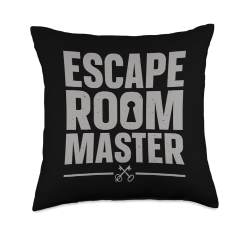 Funny Escape Room Art for Men Women Escape Game Escape Room Throw Pillow - size: 18x18