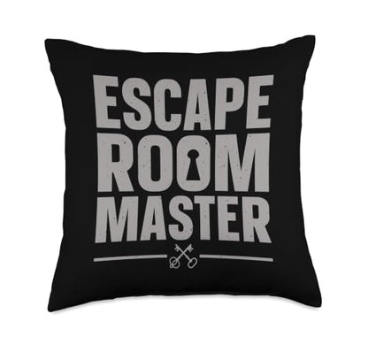 Funny Escape Room Art for Men Women Escape Game Escape Room Throw Pillow - size: 18x18