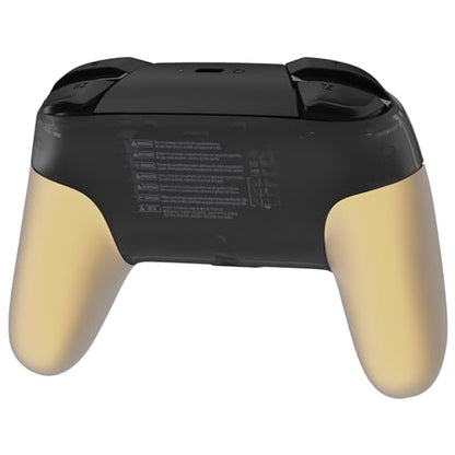 eXtremeRate Metallic Champagne Gold Replacement Handle Grips for Nintendo Switch Pro Controller, Soft Touch DIY Hand Grip Shell for Nintendo Switch Pro - Controller NOT Included - color: Champagne Gold