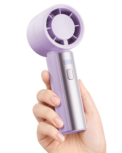 Gaiatop High Speed Handheld Fan, 1-100% Precise Turbo Personal Cooling, USB Rechargeable Mini Portable Fan for Travel, Summer Outdoor Essentials, Gifts for Women Girls, Purple - color: Purple