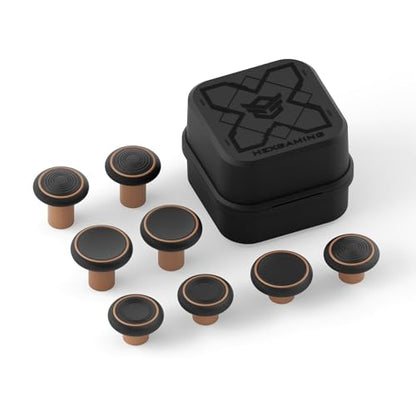 HEXGAMING 8-Pack Replacement Thumbsticks Caps, Stardust Mocha | 2 Height, Domed & Concave Grips, for Phantom & Ultimate Pro Controllers, Base Part NOT Included - color: Stardust Mocha
