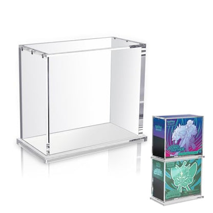 Acrylic Display Case for Elite Trainer Box (ETB) – Stackable Closure Storage Box for Pokemon TCG, Trading Cards, Booster Box – Clear Protector with Locking Lid for Collectible Display & Organizing - size: Elite Trainer Box Case