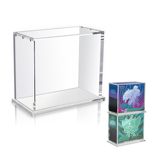 Acrylic Display Case for Elite Trainer Box (ETB) – Stackable Closure Storage Box for Pokemon TCG, Trading Cards, Booster Box – Clear Protector with Locking Lid for Collectible Display & Organizing - size: Elite Trainer Box Case