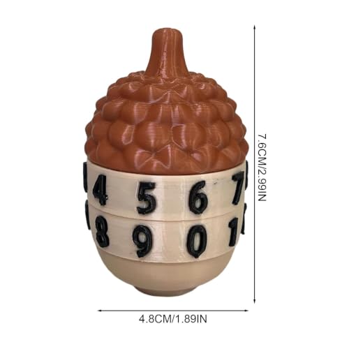 Board Game Life Counter - Pocket-Sized Mechanical Acorn-Shaped Tool | 3D Printing Board Game Recorder for Bar Cafe Holiday Party Family Gathering Teens Adults