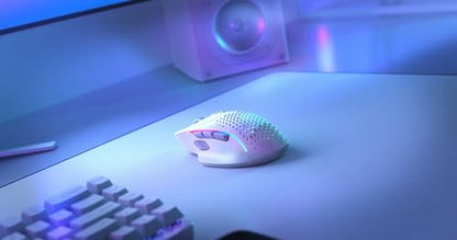 GLORIOUS Gaming Model I 2 Wireless Gaming Mouse - Hybrid 2.4Ghz & Bluetooth, 75g Superlight, 9 Buttons (2 Swappable), RGB, PTFE Feet, MMO/MOBA/FPS, Long Battery Life, Side Thumb Rest - White - color: Matte White, size: Model I2 Wireless