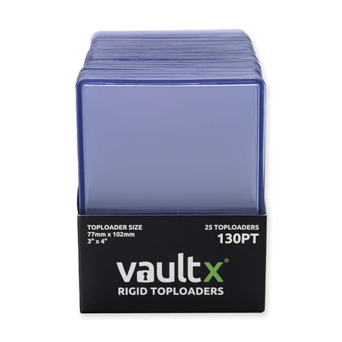 Vault X Toploaders 130pt (25 Pack), 3" x 4" Seamless Clear Rigid Card Holders for Trading Cards TCG - size: 25 Pack, style: 130pt