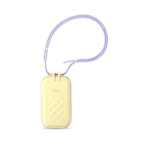 Rollink Nano EVA Hard-Shell Phone Case Crossbody Bag – Compact Travel Organizer, Water-Resistant, Adjustable Strap | Quick-access layout - color: Pale Banana