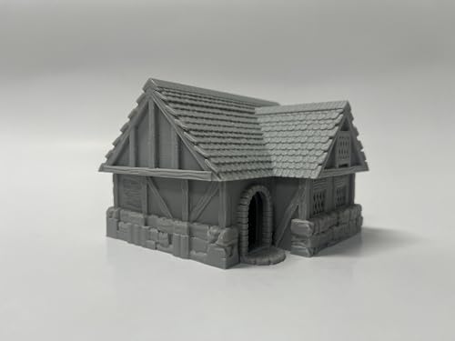 Generic Little Town and Village Houses Scene, Architecture Terrain Scenery for 18-22mm Miniatures Wargame, 3D Printed and Paintable (Standard Edition)