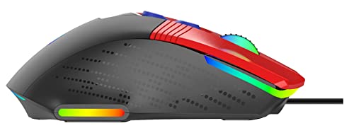 Econo EliteForce 9D Gaming Mouse Wired USB Gaming Mouse with Optical Mouse Switches 8 Programmable Buttons, Adjustable RGB Modes 12000 Dpi for PC/Mac/Laptop Gamer Polling Rate 1000Hz