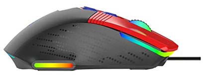 Econo EliteForce 9D Gaming Mouse Wired USB Gaming Mouse with Optical Mouse Switches 8 Programmable Buttons, Adjustable RGB Modes 12000 Dpi for PC/Mac/Laptop Gamer Polling Rate 1000Hz