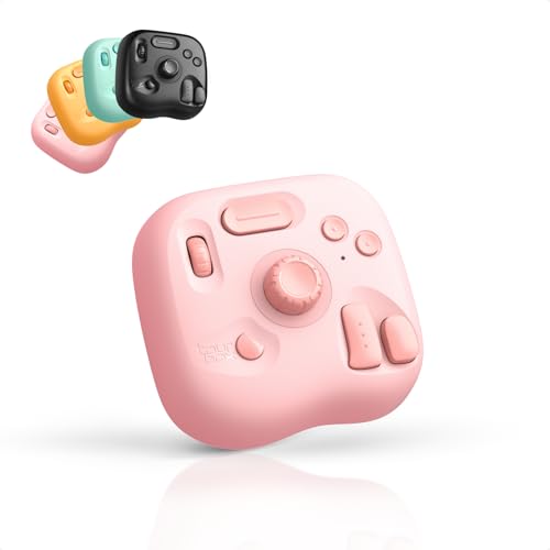 TourBox Lite Bluetooth Oasis Series - Compact Editing Keyboard, Macro Controller with Custom Software for Digital Artist, Photographer, Editor, and Content Creator, Color Your Efficiency (Misty Pink) - color: Misty Pink