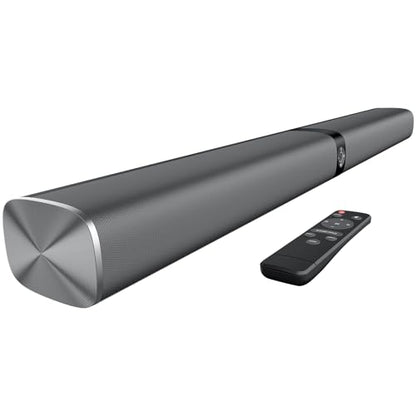 Sound Bar for Smart TV, 80W Soundbar with Bluetooth/ARC/Opt/AUX Connect, Auto Volume Boost, 3 Equalizer Modes, 2 in 1 Detachable Soundbar for TV/PC/Gaming/Projectors - color: Gray