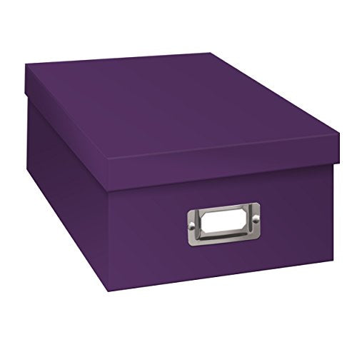 Pioneer B-1 Photo / Video Storage Box - Holds over 1,100 Photos up to 4x6" or 10 VHS Videos, Solid Color: Bright Purple. - color: Bright Purple, size: 11.25 x 7.75 x 4.5 inches