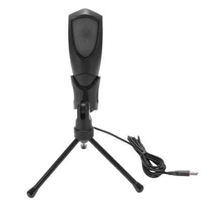 Tbest Gaming USB Microphone RGB Condenser Computer Mic with Tripod Stand for PC Laptop Streaming Podcasting Recording Black ABS