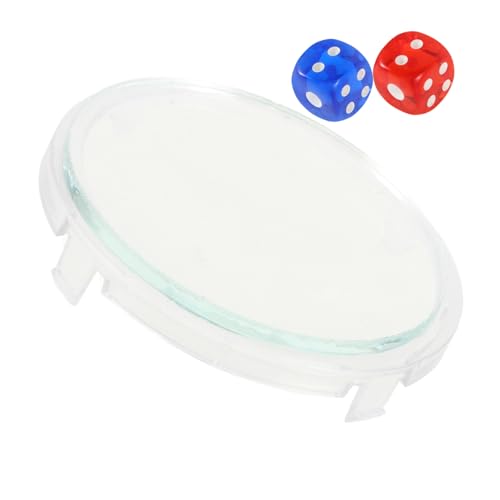 Abaodam Mahjong Machine Glass Cover Dice Lid Accessory Dice Storage for Chinese Mahjong