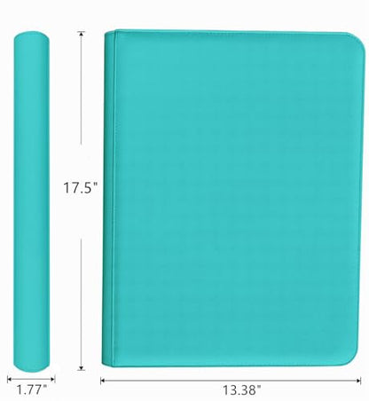 1000+ Pockets Trading Card Binder, 16 Pocket Ringless Side Loading Card Holder Album, Trading Card Album Fit for YuGiOh, MTG, TCG, Game, Sports Cards, Business Cards (Sky Blue) - color: Sky Blue