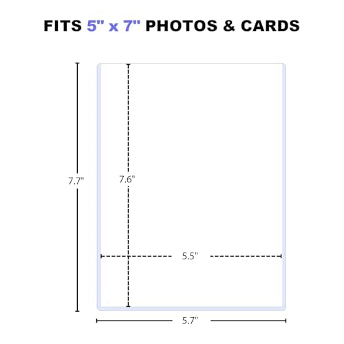 5x7 Toploader for Jumbo Cards - Perfect Fit for 5.4" x 7.5" Oversized Cards, Clear Rigid Hard Plastic Sleeves for Collectible Trading Cards, Photo Protectors -15 Pack - size: L: 5.4"x7.5"-15 Pcs