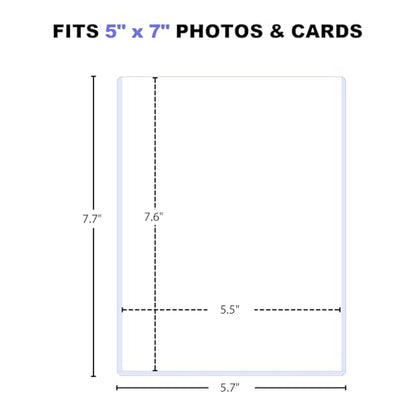 5x7 Toploader for Jumbo Cards - Perfect Fit for 5.4" x 7.5" Oversized Cards, Clear Rigid Hard Plastic Sleeves for Collectible Trading Cards, Photo Protectors -15 Pack - size: L: 5.4"x7.5"-15 Pcs