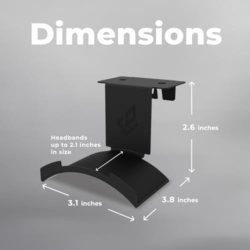 Dezctop Headphone Stand Holder Under Desk, PC Gaming Headset Hanger Mount, Earphone Stand Accessories, Headset Hook Holder for All Over Ear Headphone, for All Gamer Headset and Table Boards, Black - color: Black