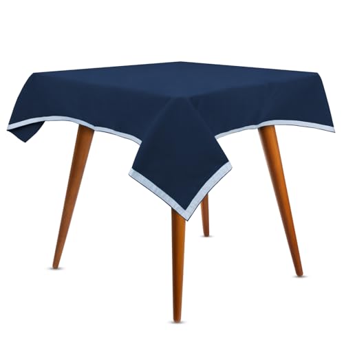 44" Square Sanders Classics Table Cover - Table Cover for Scratch Protection & Noise Reduction- Non-Slip Tablecloth for Cards, Tiles, & Drinks - Ideal for Bridge, Mahjong, Poker, Canasta & Game Nights - color: Navy, size: 44" x 44" (Square)