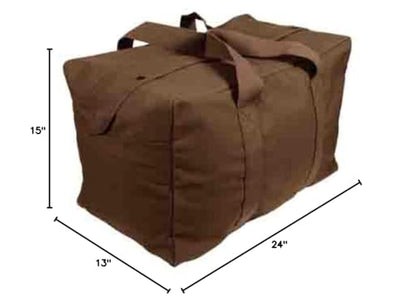 Rothco Canvas Parachute Cargo Bag | Built From Rugged Canvas, This Spacious Cargo Bag Hauls Gear With Ease—Durable, Reliable, And Ready - color: earth brown