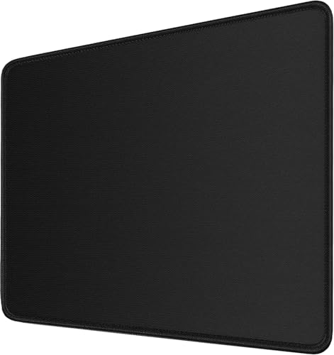 Mouse pad, Gaming Mouse pad with Stitched Edge, Premium-Textured Mousepad | Gaming MousePad, Water Resist Non-Slip Mousepad Rubber Base Long XXL Large Extended Mat for Work & Gaming, Office Home, Black - color: Black, size: 11.8L x 9.9W inches